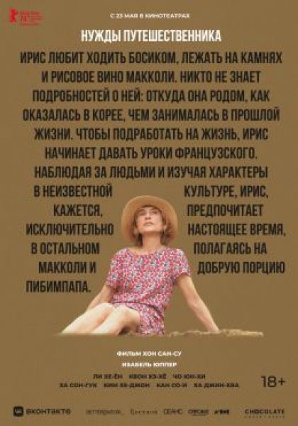 Берлинале-2024: рецензия на фильм «Нужды путешественника» — Изабель Юппер в третий раз снялась у Хона Сан-су